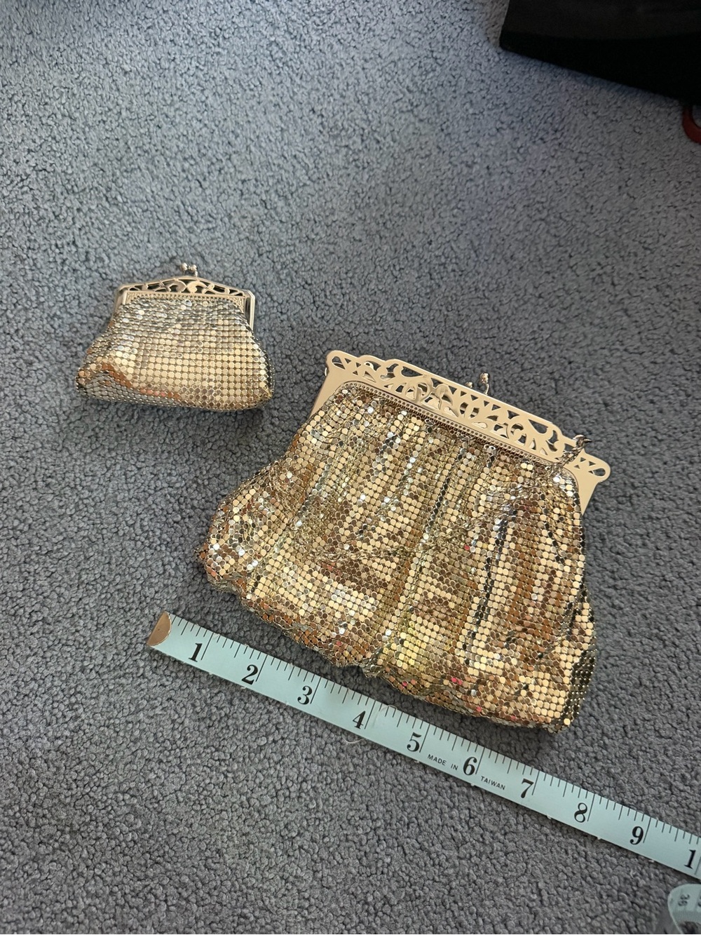 Vintage Whiting & Davis Clutch Bag with Coin Purse